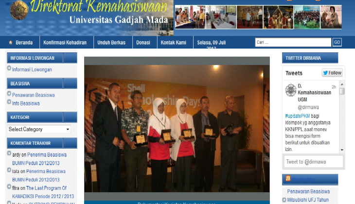 Undangan dan Konfirmasi Kehadiran Temu Orang tua mahasiswa baru UGM 2013