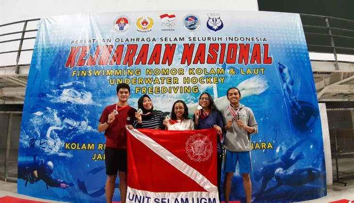 Mahasiswa UGM Sabet 5 Medali Kejuaraan Selam Nasional