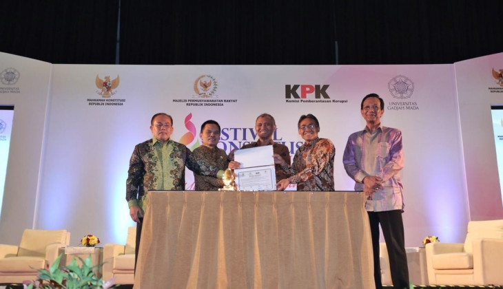 UGM Bersama MK, MPR, KPK Tandatangani Deklarasi Anti Korupsi