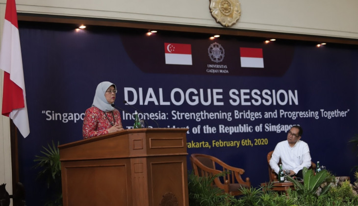 Kunjungi UGM, Presiden Singapura Berdialog dengan Para Mahasiswa