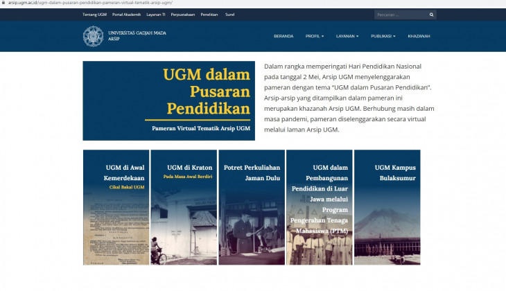 Peringati Hardiknas, UGM Gelar Pameran Arsip Virtual