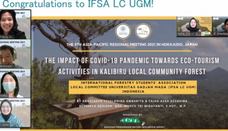Tim Fakultas Kehutanan UGM Raih Best Overall Presentation IFSA di Jepang