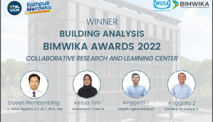Tim UGM Juara Building Information Modelling WIKA Awards 2022