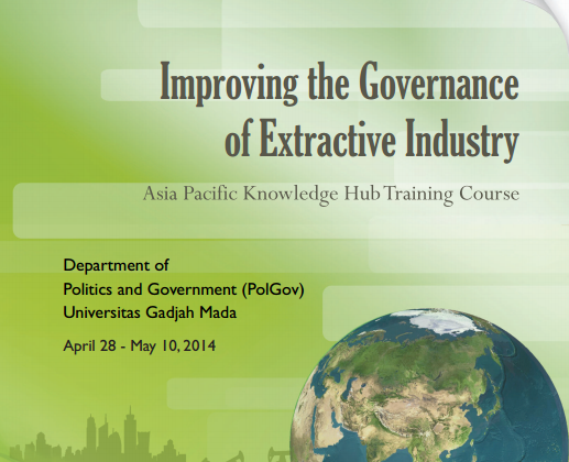 Scholarship for Improving The Governance of Extractive Industries training are available