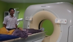 Persiapan pengukuran morfometeri sendi dengan CT scan (Foto: dokumentasi Suyitno)
