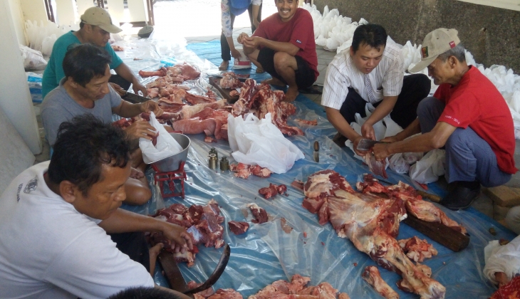 Korpagama Bagikan 290 Paket Daging Kurban