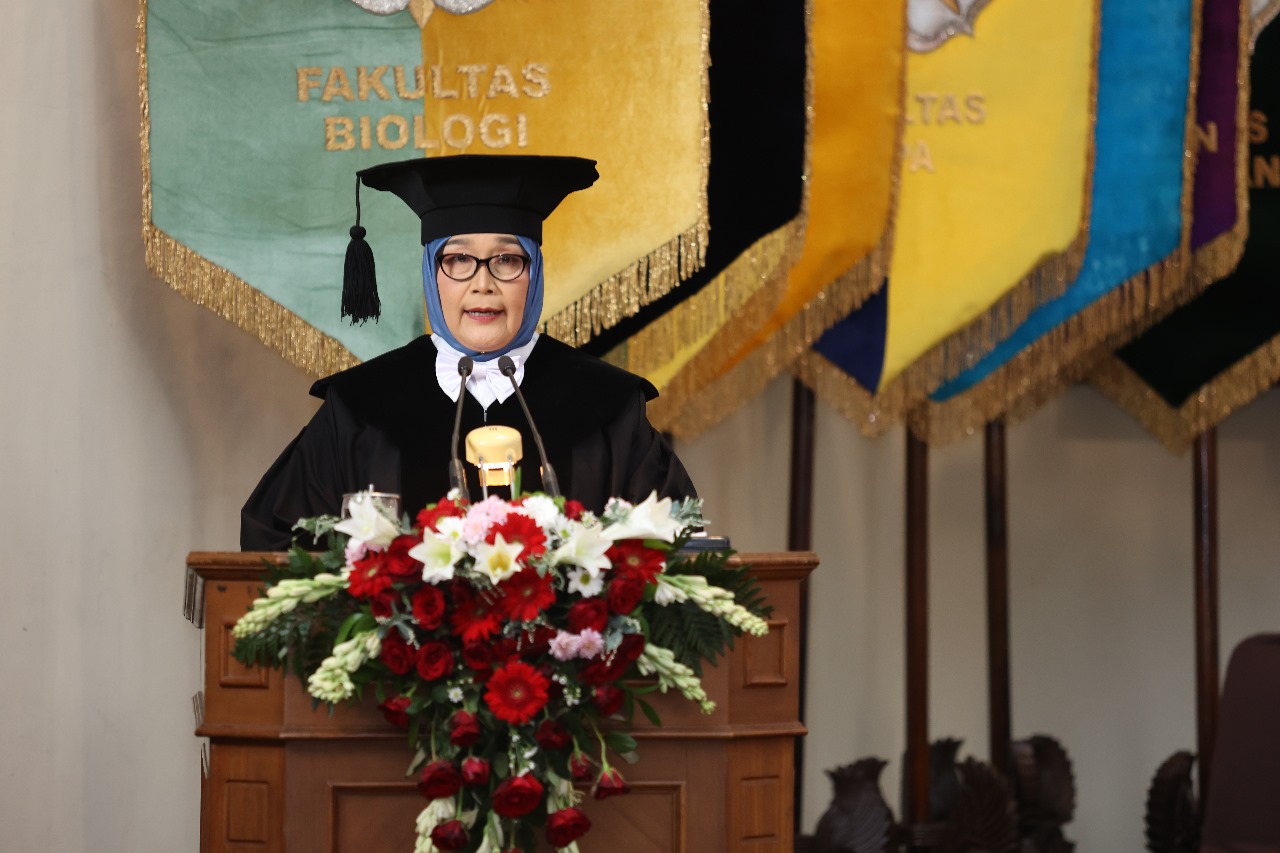 UGM has appointed three new professors from the Faculty of Biology, highlighting their research on biodiversity, molecular biochemistry, and aquatic animals.