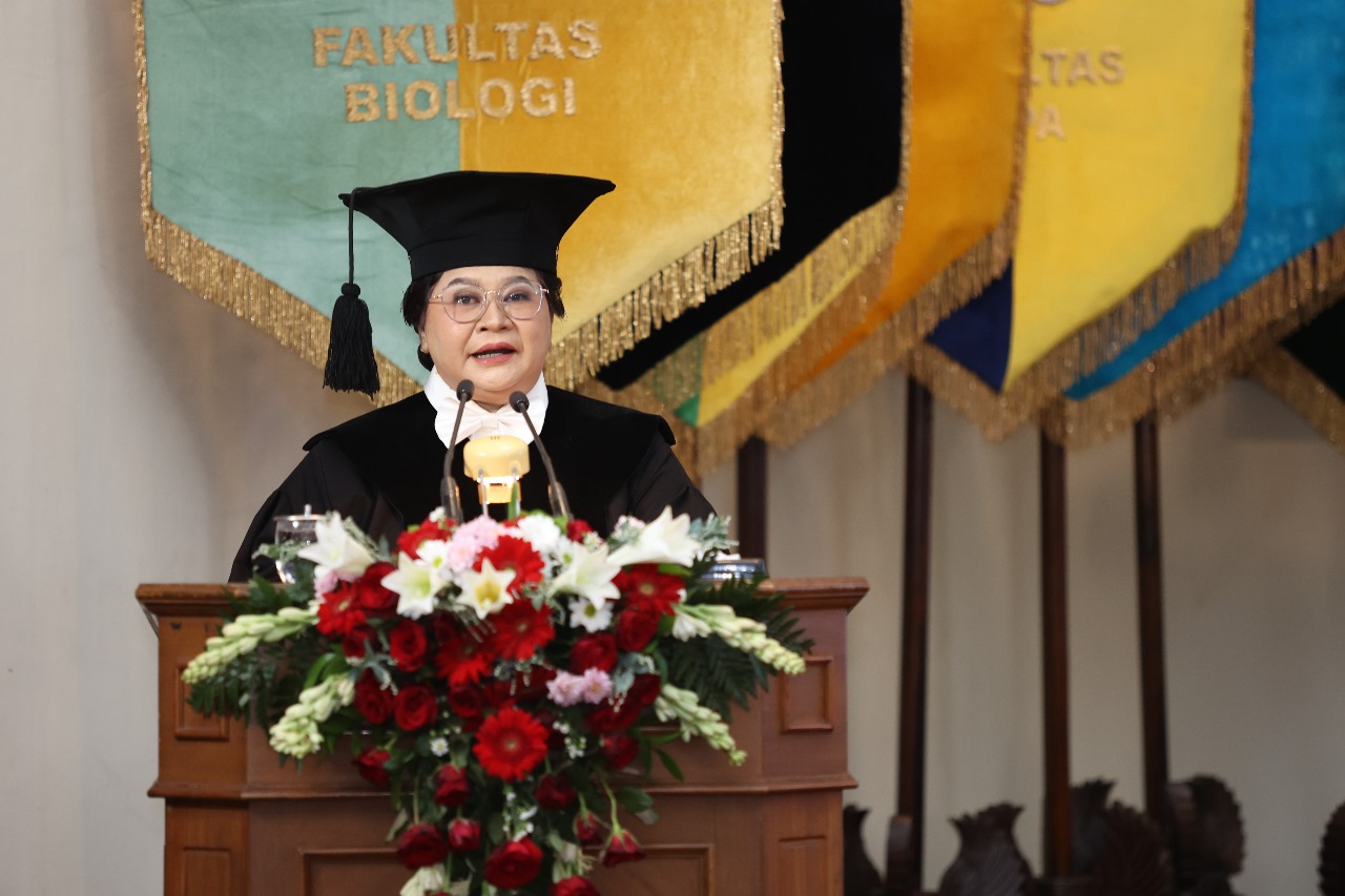 UGM has appointed three new professors from the Faculty of Biology, highlighting their research on biodiversity, molecular biochemistry, and aquatic animals.