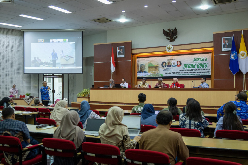 UGM reviews a book on soil and water conservation, exploring legal frameworks, scientific insights, and community practices to strengthen sustainable governance.