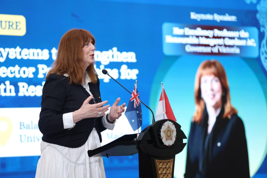 Victoria Governor Margaret Gardner underscores the importance of education and cross-sector collaboration in strengthening Indonesia–Australia partnerships.