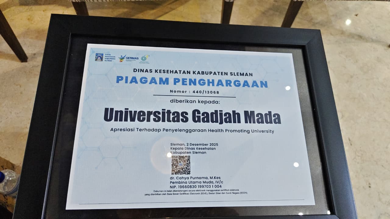 UGM’s HPU Receives Award from Sleman Regency Government