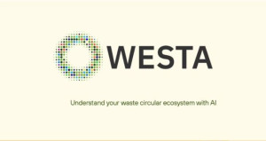 Digital dashboard displaying waste classification and carbon emission estimates.