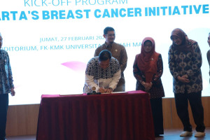 Stakeholders attend the YBCI launch at UGM’s Faculty of Medicine, Public Health, and Nursing.