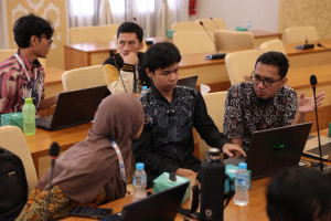 Students and lecturers participating in AI Talent Factory workshop session at Universitas Gadjah Mada