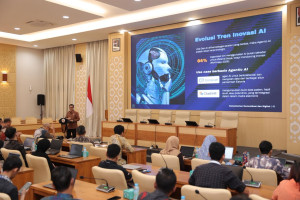 Students and lecturers participating in AI Talent Factory workshop session at Universitas Gadjah Mada