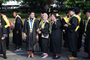 Postgraduate graduation ceremony at Grha Sabha Pramana UGM.