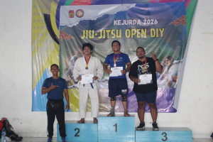 UGM Judo athletes posing with medals at Ju-Jitsu DIY Open 2026