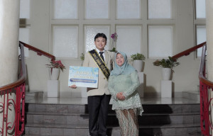 Deni Maulana, UGM student from Cianjur, portrait photo documenting his academic achievement journey