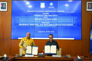 Signing ceremony between UGM and Papua Provincial Government at Universitas Gadjah Mada