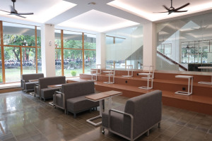The new co-working space at UGM Library designed to support collaborative learning and creativity.