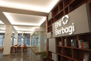 The new co-working space at UGM Library designed to support collaborative learning and creativity.