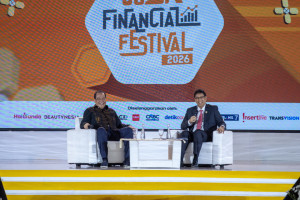 Officials and university leaders attend Jogja Financial Festival 2026 in Yogyakarta.