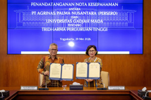 UGM Rector Prof. Ova Emilia and APN representatives discuss collaboration in sustainable farming and food security.