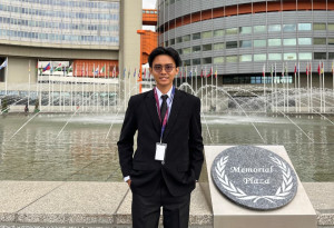 UGM student delivers a presentation on nuclear computer security regulations at IAEA CyberCon26.