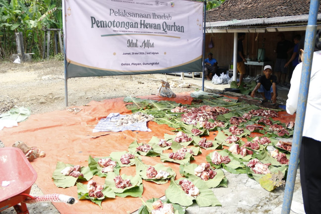 Salurkan Hewan Kurban, UGM Ajak Warga Bungkus Daging dengan Daun Jati
