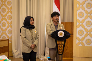 UGM students receive educational support funded through the LPS Peduli program.